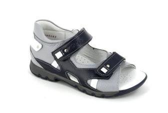 ТОТТА Туфли открытые , М1150 кожанная подкладка, 1150-01,99,2 (серый/белый/синий) (поступление 20.05.2022г.) цена 2990руб.