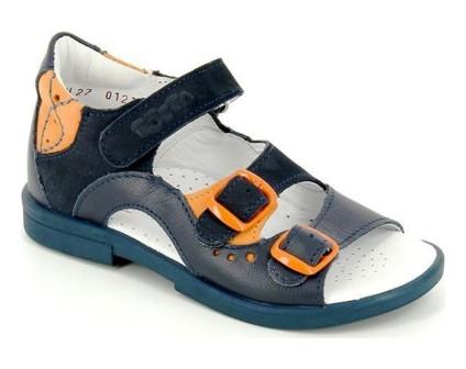 ТОТТА Туфли открытые, М1027/2-кожаная подкладка, (1027/2-2,12,15 (синий/оранж) (поступление 18.04.2022г.) цена 3700руб.