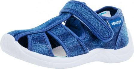 КОТОФЕЙ 221058-11 синий туфли текстиль, р.22-25 (поступление 17.12.2021г.) цена 890руб.
