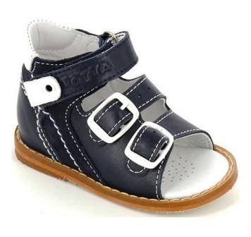 ТОТТА Туфли открытые, М022-кожаная подкладка, (022-2,12,99 (синий/белый) (поступление 18.04.2022г.) цена 2950руб.