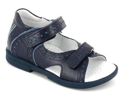 ТОТТА Туфли открытые детские, М10216/1-кожаная подкладка, 10216/1-2,43 (синий/голубой) (поступление 10.05.2023г.) цена 2900руб.