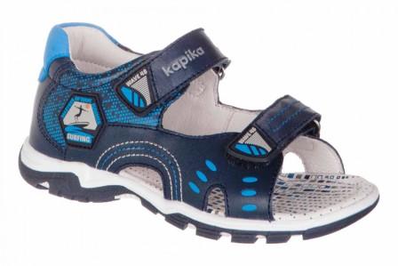 KAPIKA Туфли летние кожа р.25-29  32658-1 (синий) (поступление 05.05.2021г.) цена 2900руб.