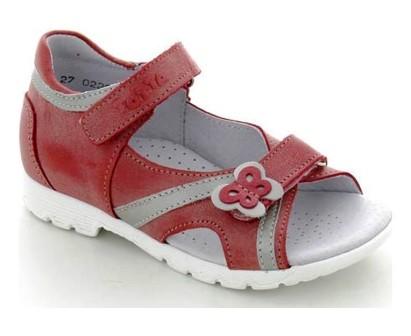 ТОТТА Туфли открытые детские, М1083-кожаная подкладка, открытый носок (27-31) 1083-97,29 (розовый/белый) (20103) цена 2800руб.
